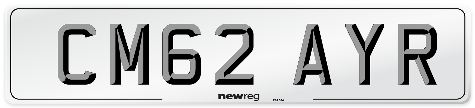 CM62 AYR Number Plate from New Reg